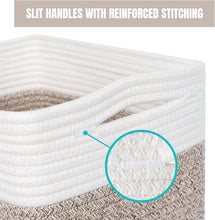 Load image into Gallery viewer, Chic 3-Piece Rectangular Storage Baskets with Slit Handles - Nursery &amp; Playroom