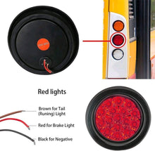 Load image into Gallery viewer, Compact &amp; Efficient 4" Round LED Tail Marker Lights - 6 Lights for All Vehicles