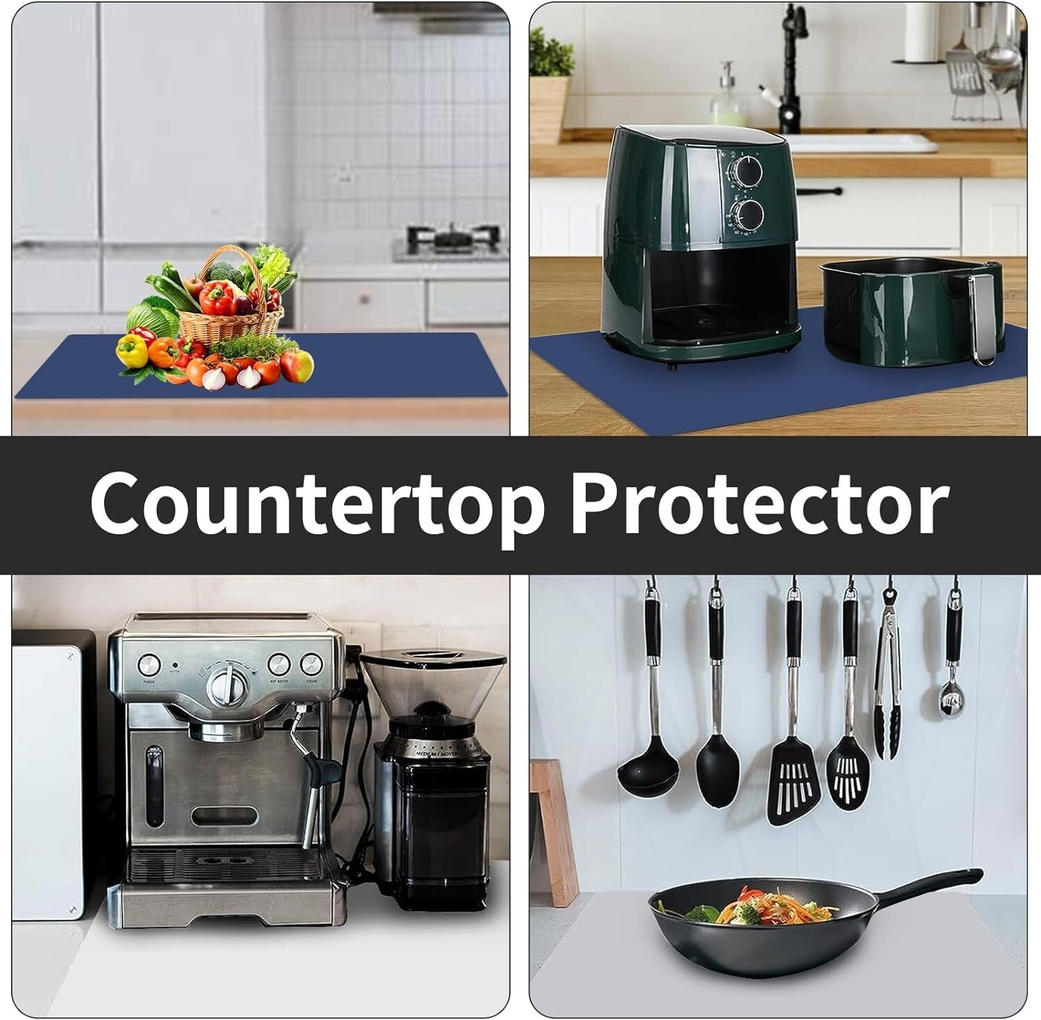 Extra Large Non-Slip Silicone Mat 78.7"x23.6" - Heat Resistant Kitchen Protector