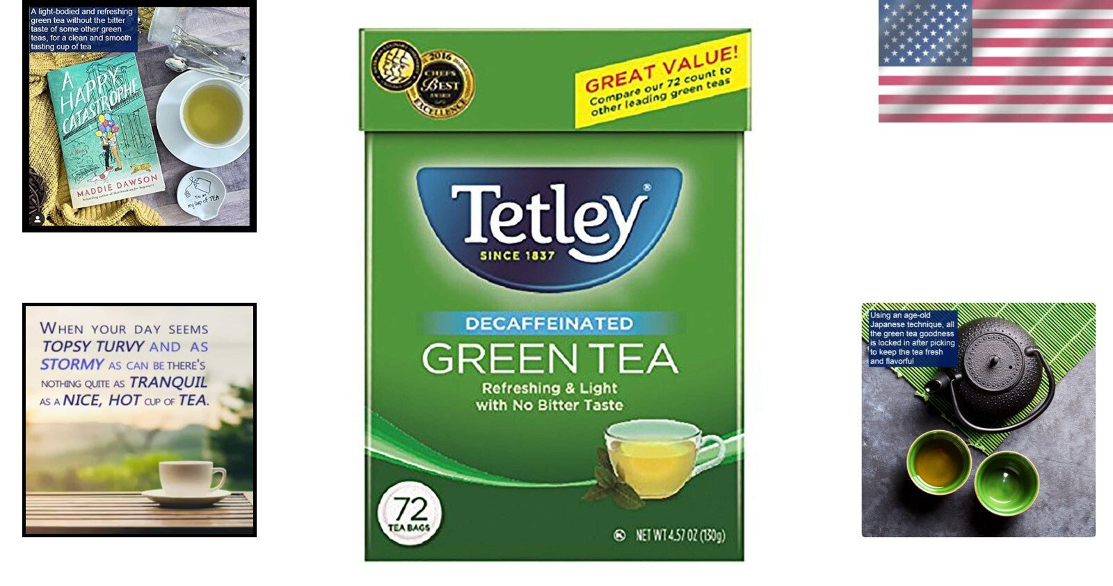 Rainforest Alliance Certified Decaf Green Tea, 432 Count Tea Bags - Eco-Friendly