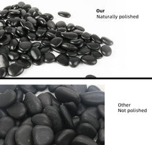 Load image into Gallery viewer, Commercial Grade Polished Black River Rocks for Plants &amp; Aquariums - 18lb