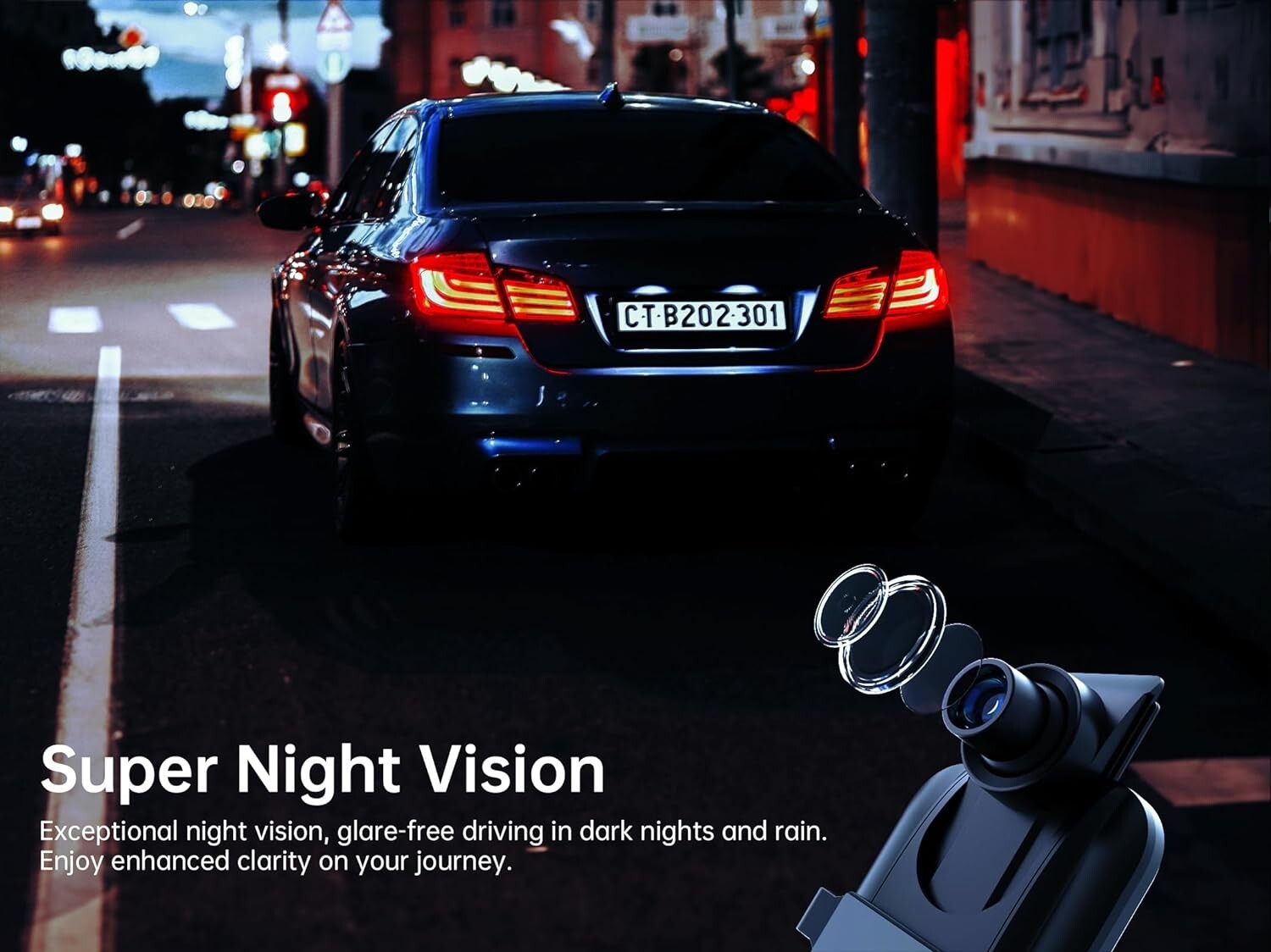 Advanced 10'' Rear View Mirror Camera with Night Vision & Voice Control Features