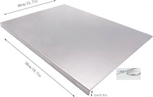 Load image into Gallery viewer, Durable Large Stainless Steel Cutting Board with Non-Slip Pads - 19.7 x 15.7 in