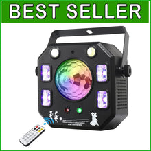 Load image into Gallery viewer, Stunning 4-in-1 LED Disco Party Light with Kaleidoscope &amp; Strobe Effects