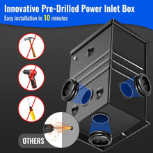 Load image into Gallery viewer, ETL Certified 30 Amp 30 FT Generator Extension Cord with Pre-Drilled Inlet Box