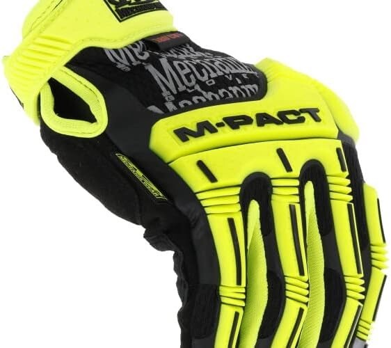 Fluorescent Yellow & Orange Cut Resistant Work Gloves for Safety Professionals