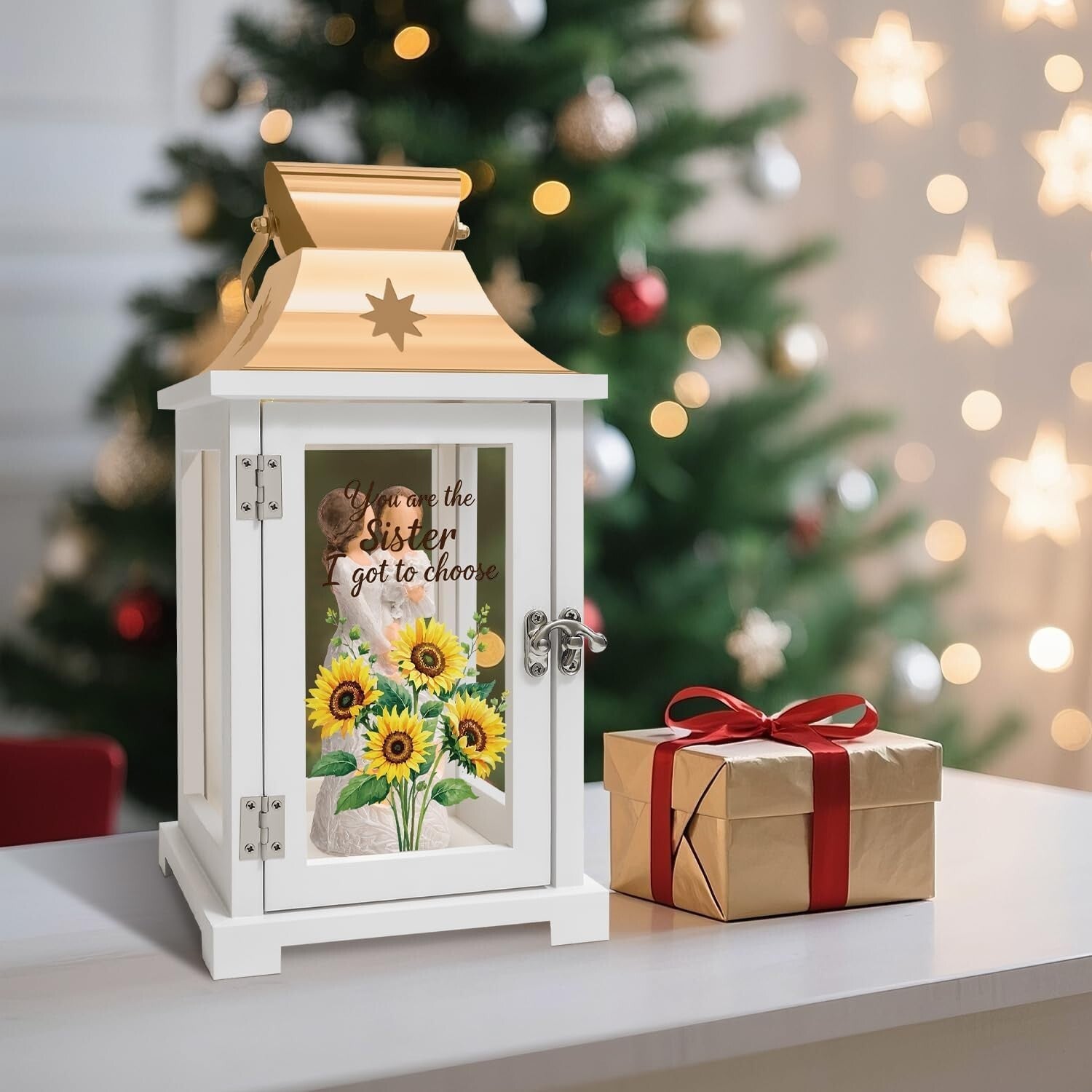 Elegantly Illuminated Sister Gifts - Sunflower Lantern for Birthdays and Beyond
