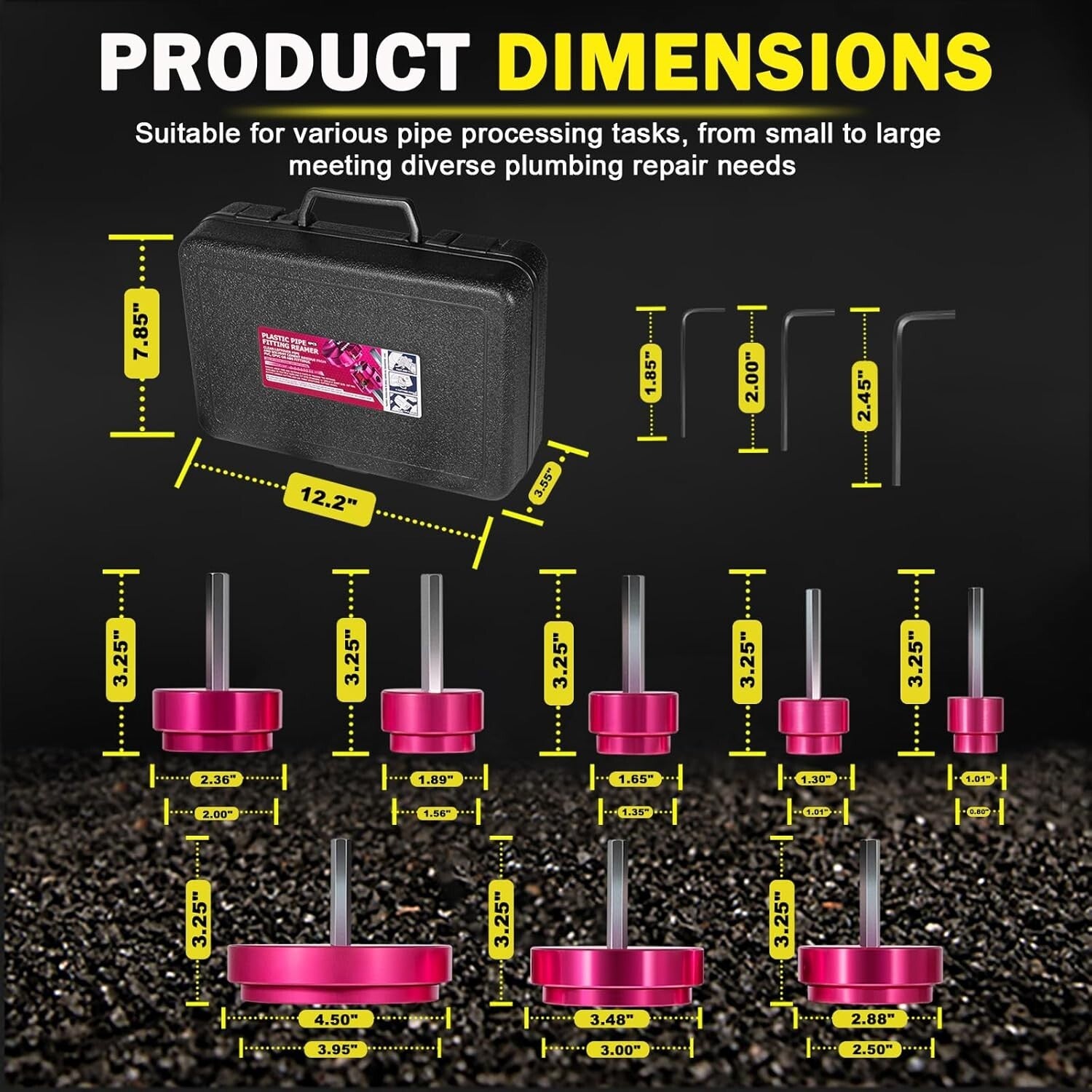 Complete 8-Piece Reamer Kit - Precision Tools for PVC, CPVC & ABS Pipe Repairs