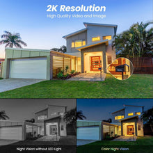 Load image into Gallery viewer, Solar/Battery Powered 2K Cameras with Color Night Vision &amp; AI Detection - 2-Pack