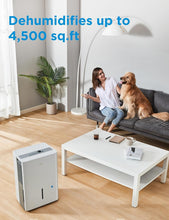 Load image into Gallery viewer, Sleek 50 Pint Dehumidifier for 4,500 Sq. Ft. - Smart Control &amp; Quiet Performance