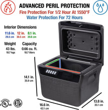 Load image into Gallery viewer, Heavy-Duty Charcoal Gray Safe with Digital Keypad – Protects Files &amp; Media