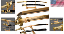 Load image into Gallery viewer, Elegant Gold Dragon Katana - 70cm Blade, Perfect for Martial Arts and Collecting