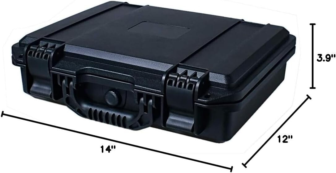 Waterproof Hard Case with Custom Foam Insert - 14x12in for Gear Protection