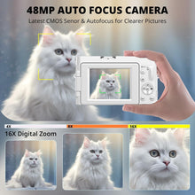 Load image into Gallery viewer, 2024 4K Digital Camera with 48MP and 180° Flip Screen - Perfect for Vlogging