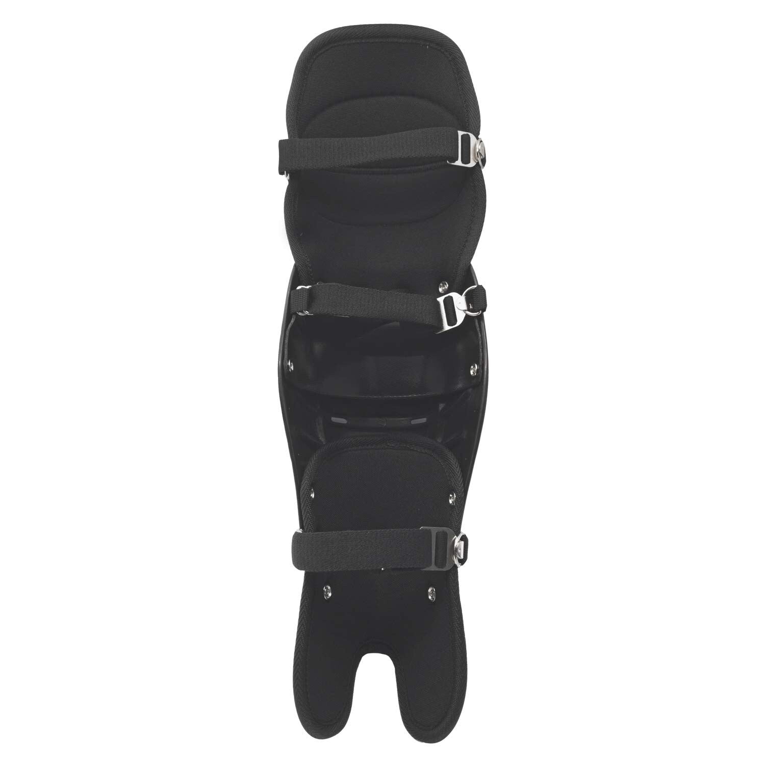 Enhanced Comfort Single Knee Umpire Leg Guards - Pair of 16.5” Black Shin Pads