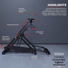 Load image into Gallery viewer, Steel Frame Racing Wheel Stand - Compatible with Logitech, Fanatec, Thrustmaster