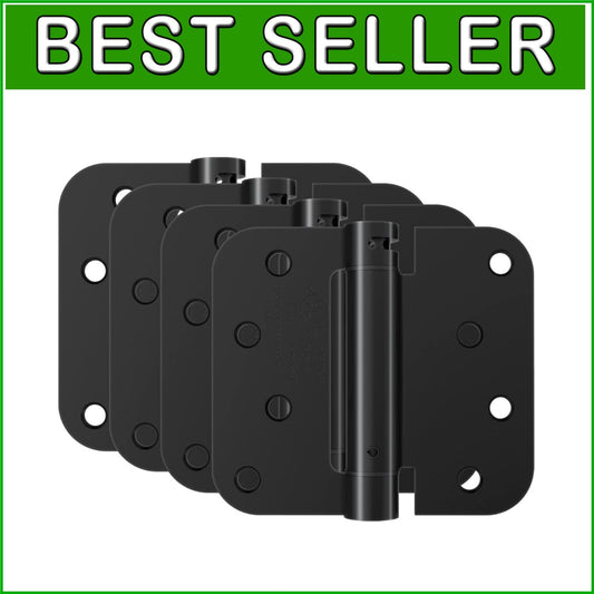 Soft Close Door Hinges - 4 Pack, Matte Black, Ideal for Residential & Commercial