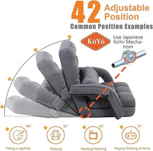 Load image into Gallery viewer, Compact Folding Gaming Chair with 42 Reclining Positions – Comfort Meets Style