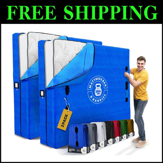 Premium Mattress Storage Bags for King Size - Extra Protection with 8 Handles