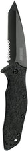 Load image into Gallery viewer, Kuro Tanto Folding Knife 3.125" - Black Serrated EDC Knife with Comfortable Grip