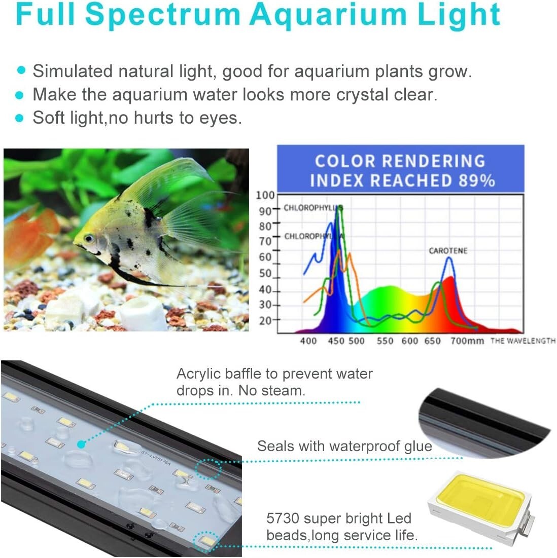Energy-Efficient Aquarium Light with Adjustable Color Modes for Stunning Tanks