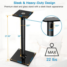 Load image into Gallery viewer, Elegant Black Floor Speaker Stands for Klipsch &amp; Yamaha - Ideal for Home Audio