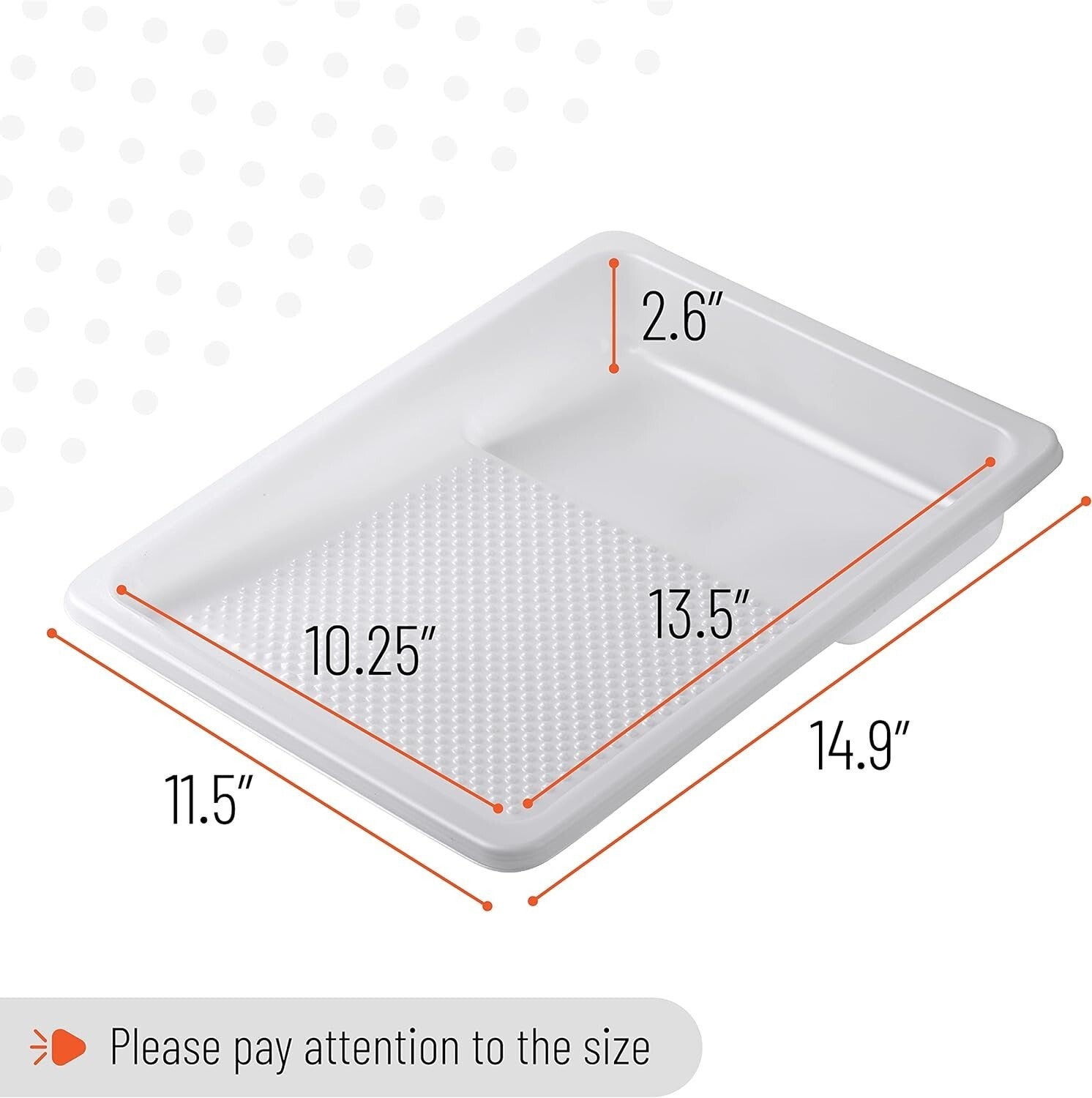 80-Pack Disposable Paint Tray Liners for 9-Inch Classic White Painting Projects