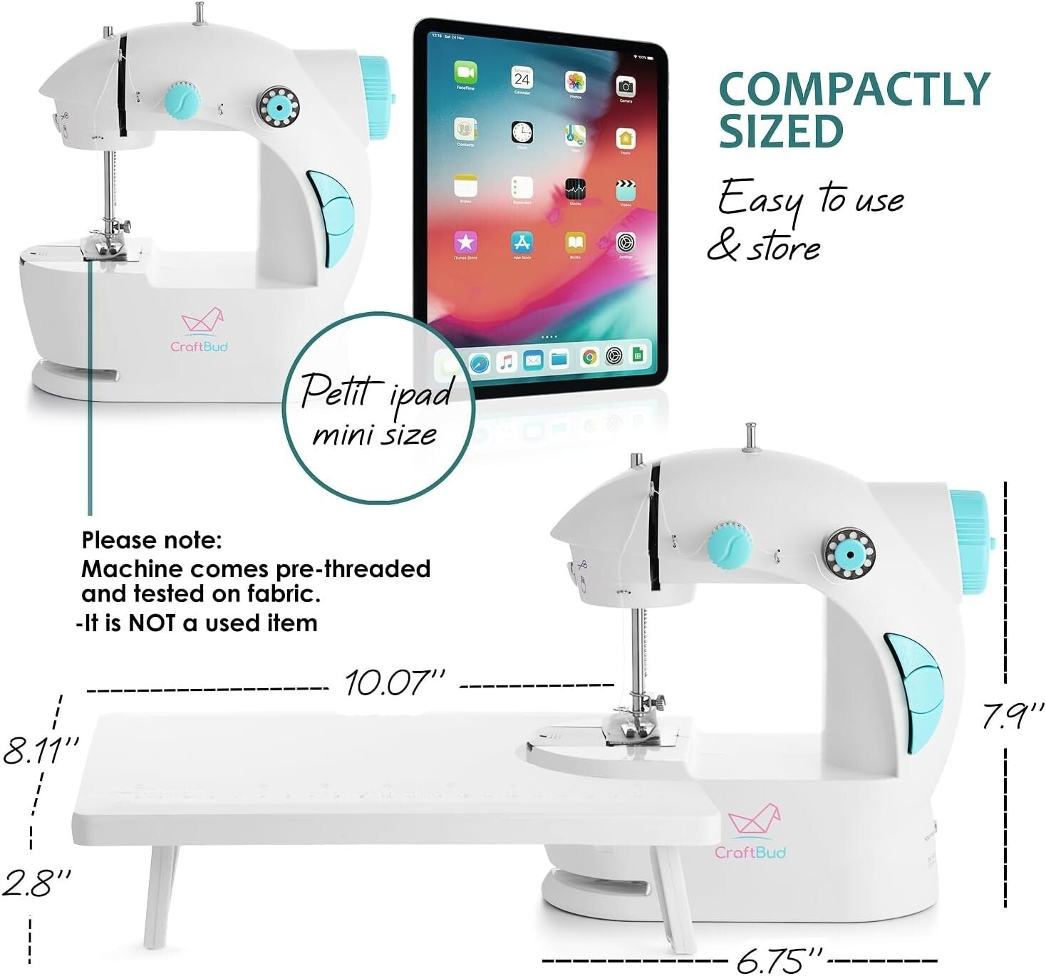 All-in-One Portable Sewing Machine for Beginners – Includes Patterns & Tools