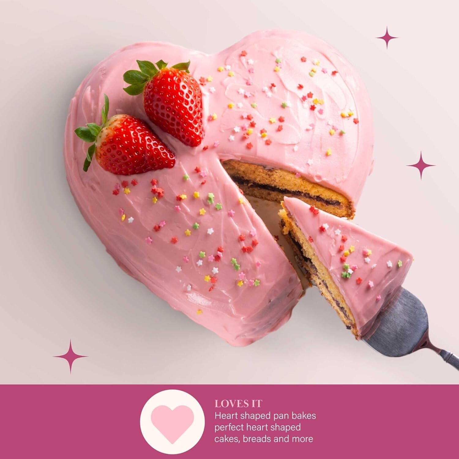 Durable Heart Shaped Nonstick Bakeware Set - Perfect for Birthday Celebrations