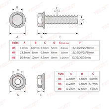 Load image into Gallery viewer, Versatile 240PC Flanged Bolts &amp; Nuts in Stainless Steel - Ideal for Repairs