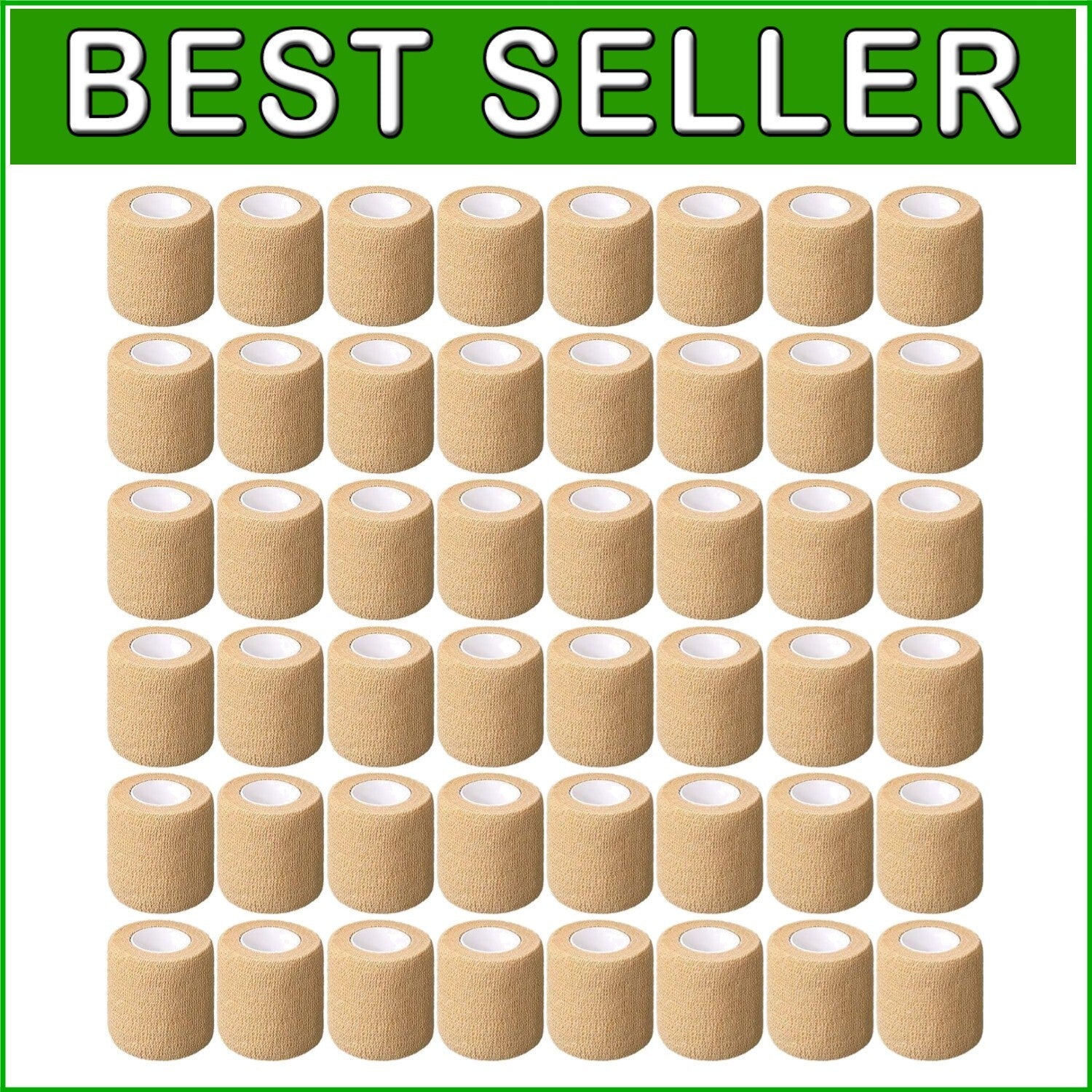 Multi-Functional Athletic Tape - 64 Rolls of 2" Self-Adhesive Wrap for Easy Care