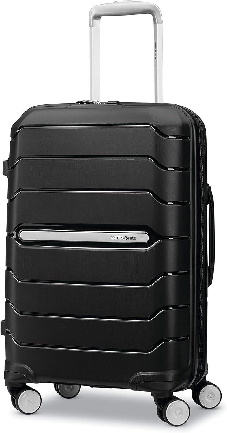 TSA-Friendly 21.25-Inch Spinner Carry-On - Scratch-Resistant Hard Shell Suitcase