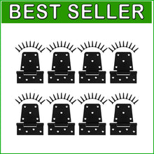 Load image into Gallery viewer, Smooth Operating 3.5 Inch Gate Hinges with Offset Holes - 8 Pack Black Finish