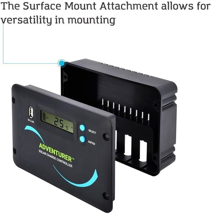Smart 30A Solar Charge Controller - LCD Display & Bluetooth Monitoring Ready