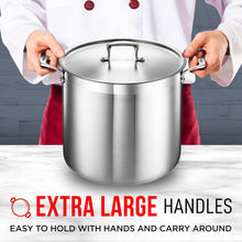 Load image into Gallery viewer, High-Quality 20 Quart Induction-Ready Stockpot - Riveted Handles &amp; Easy to Clean