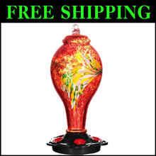 Load image into Gallery viewer, Large Capacity Hummingbird Feeder - Hand Blown Glass, Easy to Clean Design