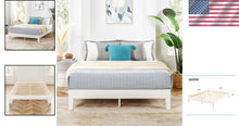 Load image into Gallery viewer, Queen Solid Wood Platform Bed, 12-Inch Height, Easy Assembly - Naturalista Grand