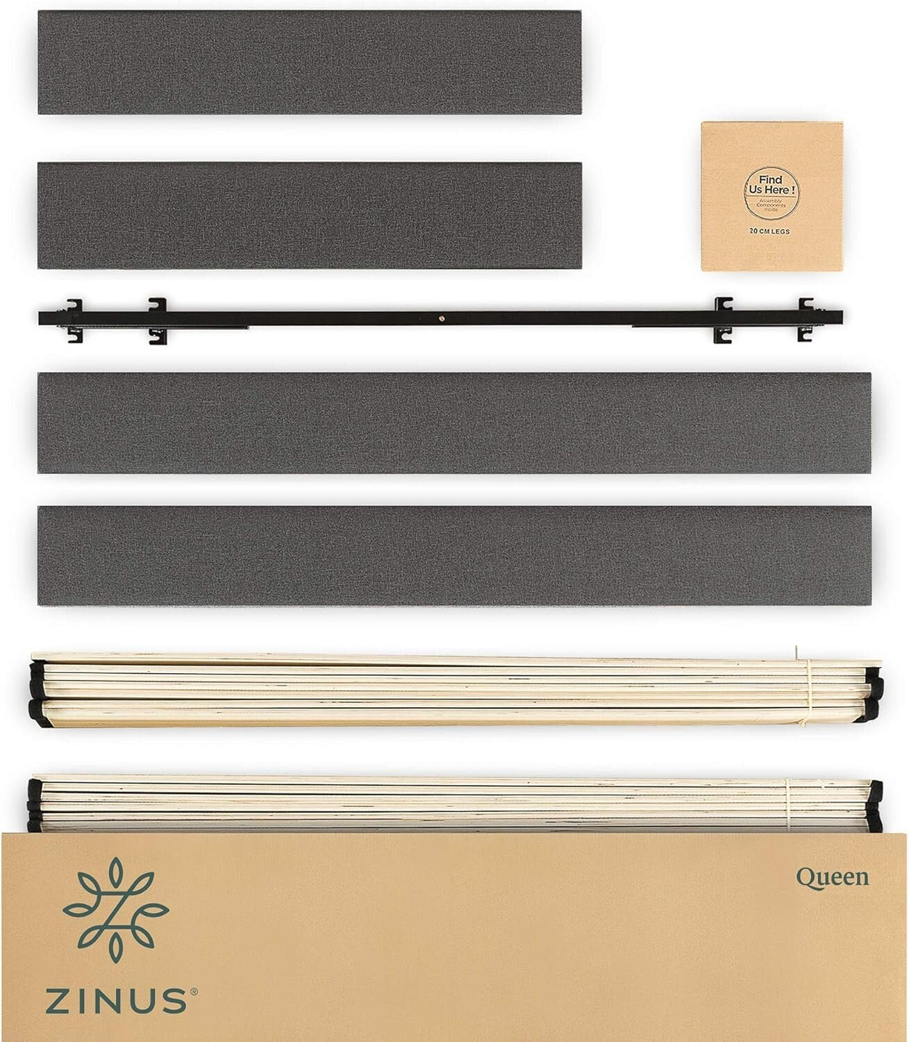 Curtis Upholstered Platform Bed Frame - Full Size, Easy Assembly, No Box Spring