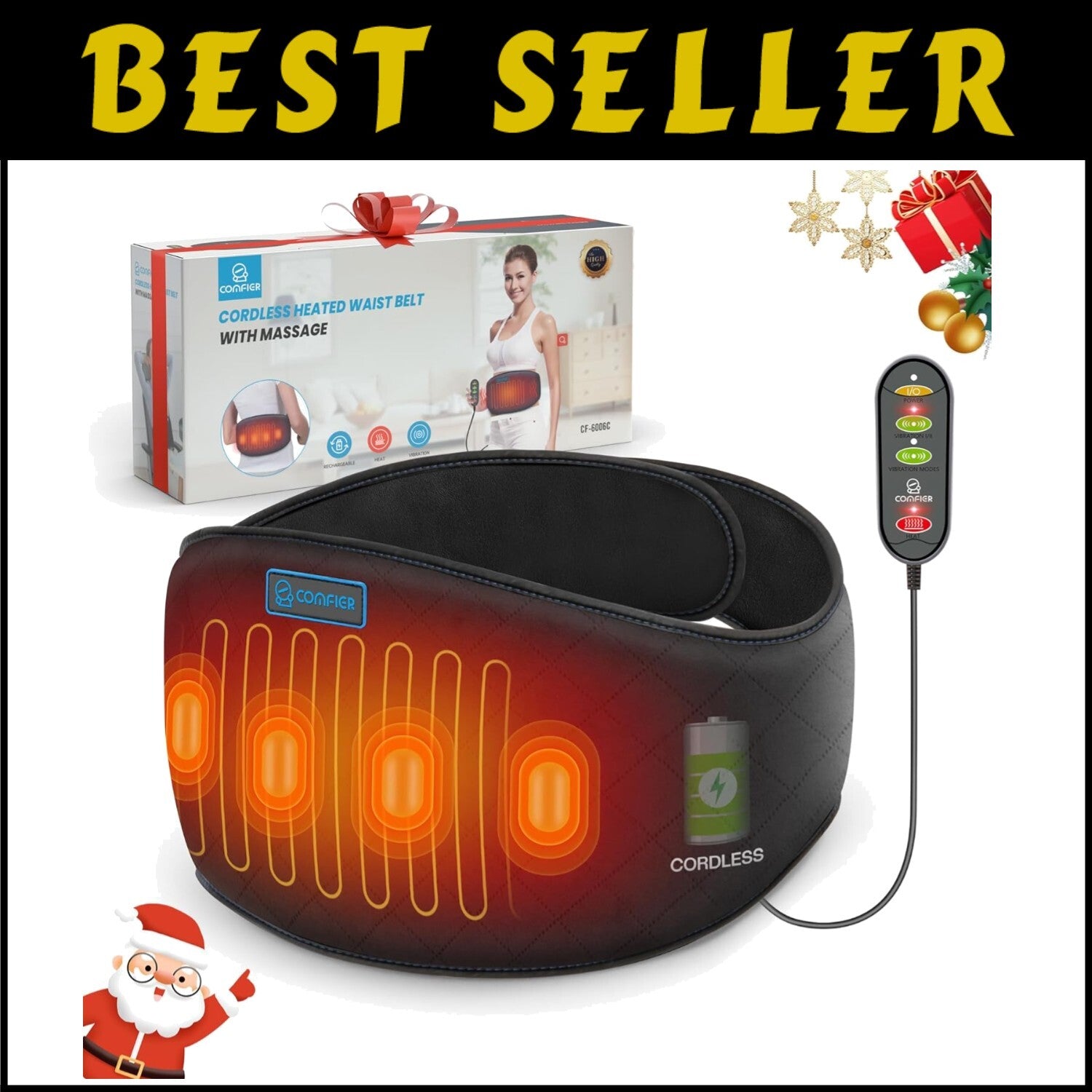 Soft Velvet Cordless Back Heating Pad - 58 Inches for Full Comfort & Relaxation