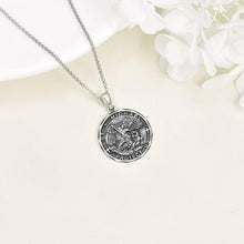 Load image into Gallery viewer, Sterling Silver Saint Michael Pendant Necklace - Blessed Religious Jewelry Gift