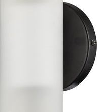 Load image into Gallery viewer, Elegant Black Bathroom Wall Sconces with Frosted Glass - Modern Farmhouse Design