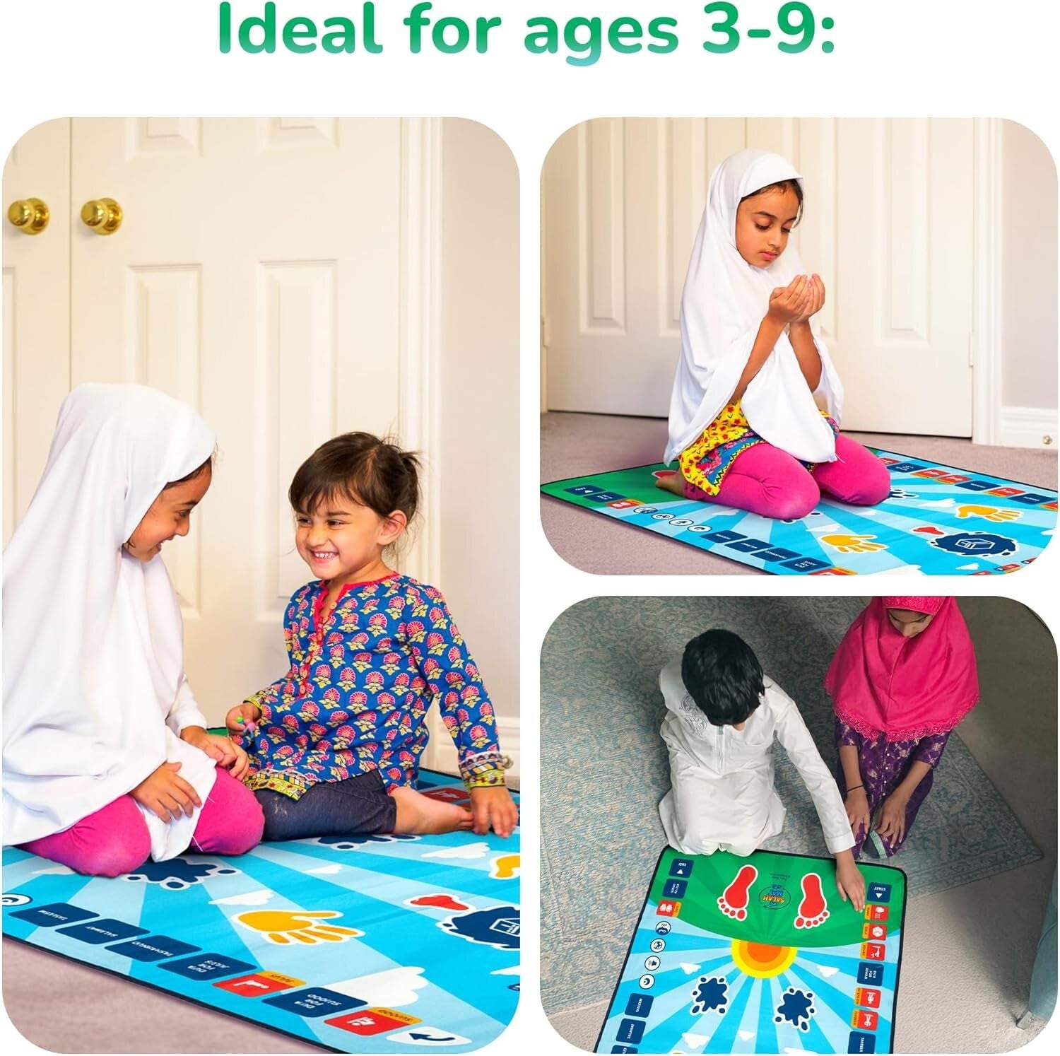 Engaging Kids Salah Prayer Mat with Touch Keys & Audio Guide for Ages 3-8