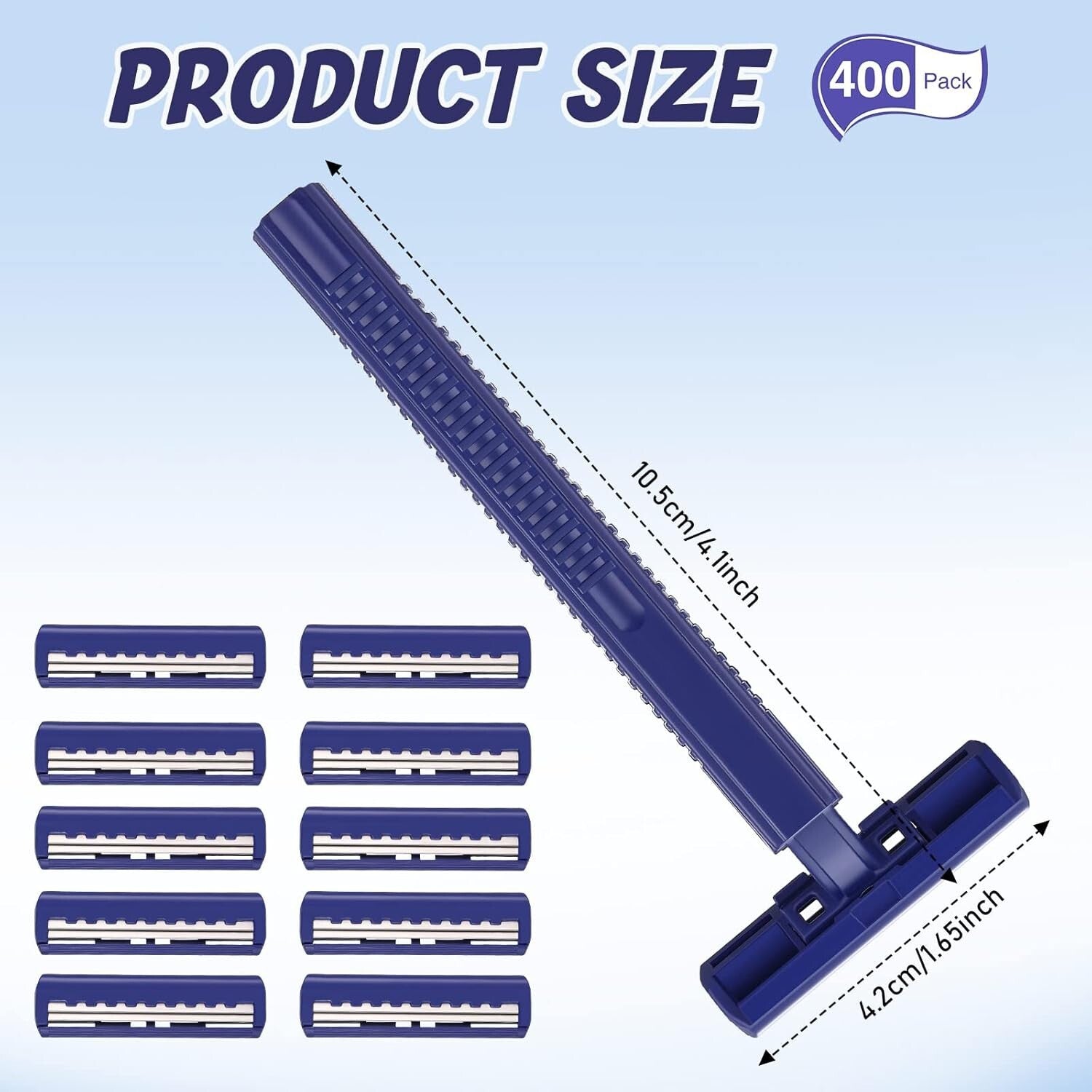 Twin Blade Stainless Steel Razors in Bulk - Ideal for Home and Charity Use