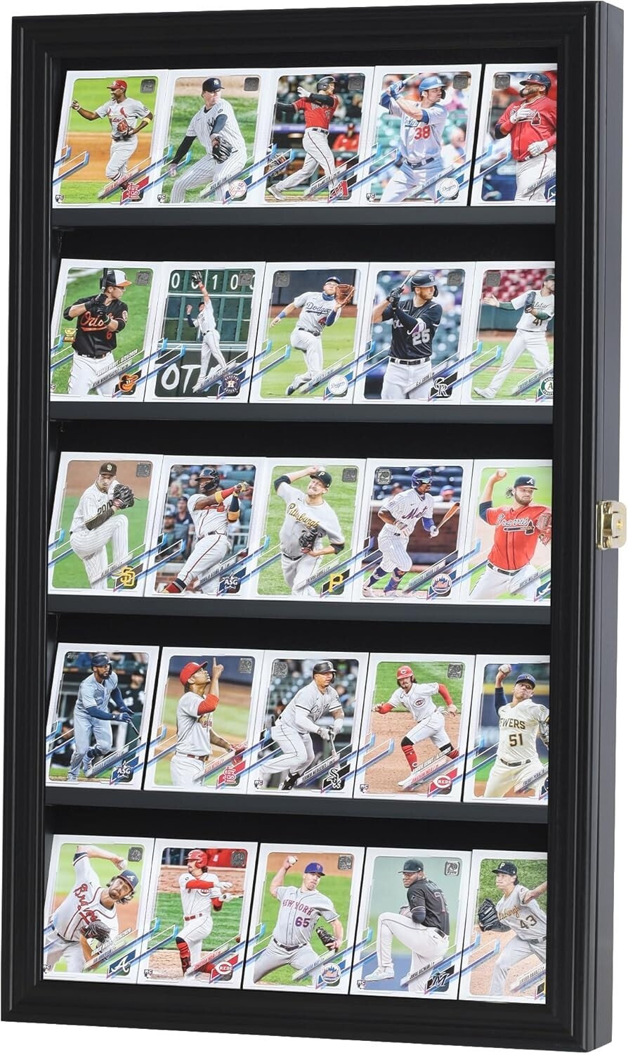 Premium 20 Hockey Puck Display Case with UV Protection - Wall Mount Shadow Box