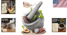 Load image into Gallery viewer, Extra Large 8 Inch Mortar and Pestle Set - Perfect for Grinding Spices and Herbs