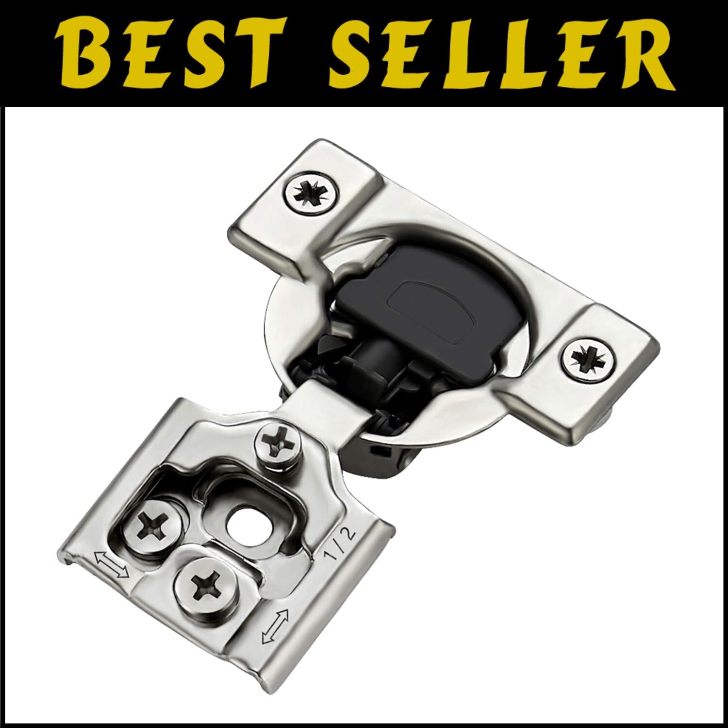 Heavy Duty Stainless Steel Soft Close Hinges Set - 30 Count Nickel Finish