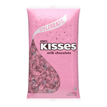 Load image into Gallery viewer, Individually Wrapped KISSES Milk Chocolate Candy in Elegant Pink Foils - 60 oz