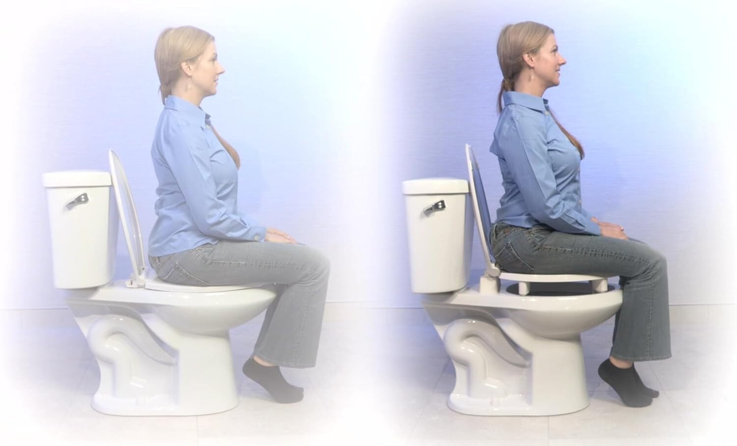 3-Inch Elongated Raised Toilet Seat with Lid - Durable & Comfortable Support