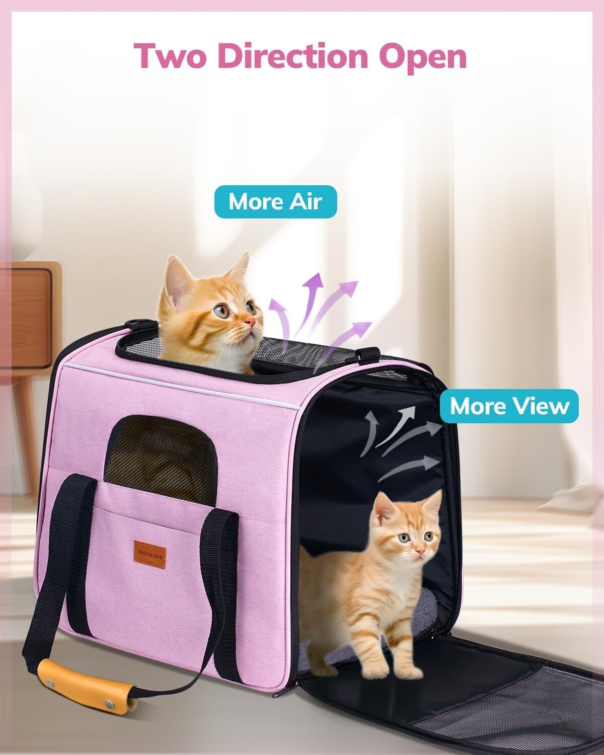 Soft-Sided Cat Carrier for Medium Cats - Spacious & Durable Travel Solution