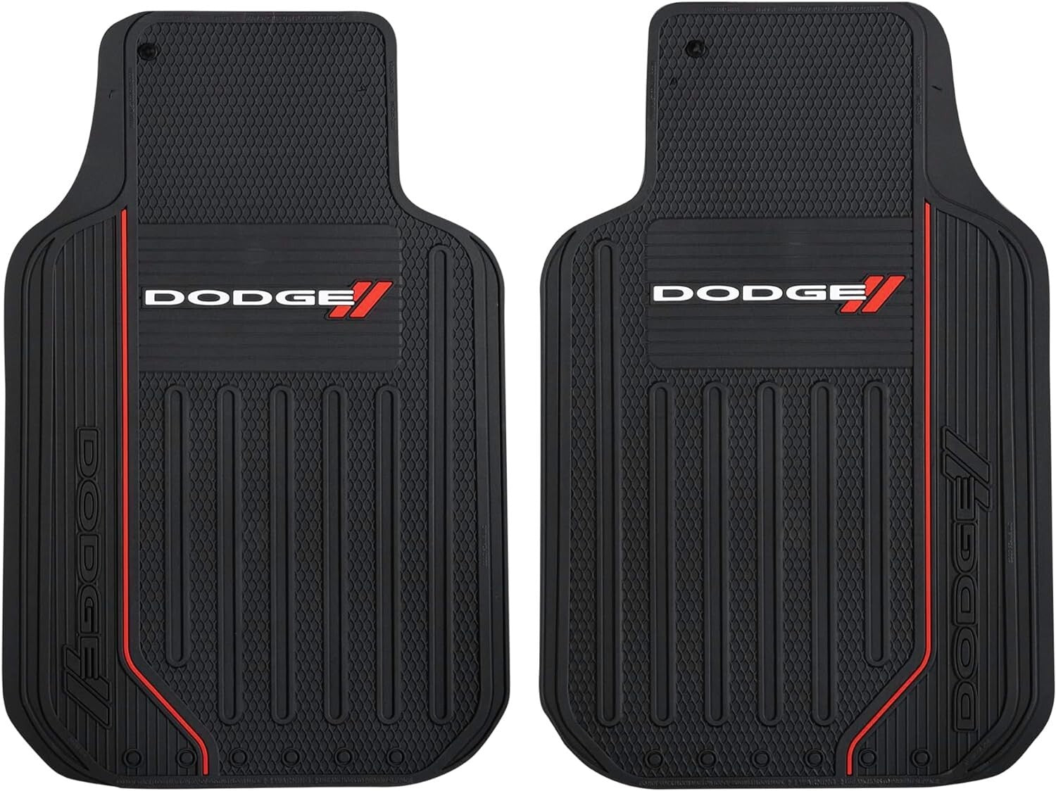 Dodge Elite Series Universal Floor Mat Set - Stylish Black PVC Protection